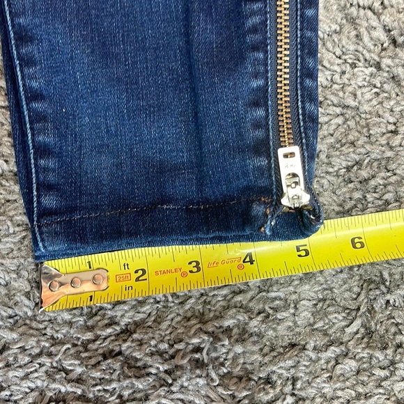 Madewell Skinny dark blue denim zipper ankle stretch jeans women’s size 28 - Picture 16 of 17
